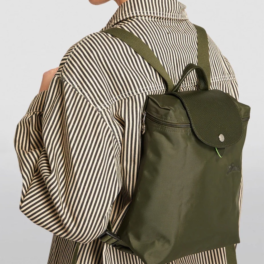 Longchamp Forest Green Classic Style Backpack